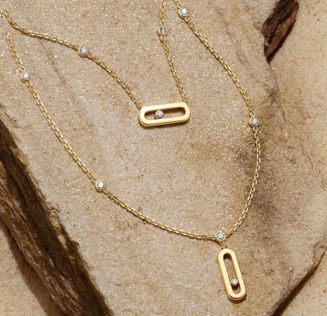 MSNV010 Move Uno 2 Rangs necklace - ccjewelryacc