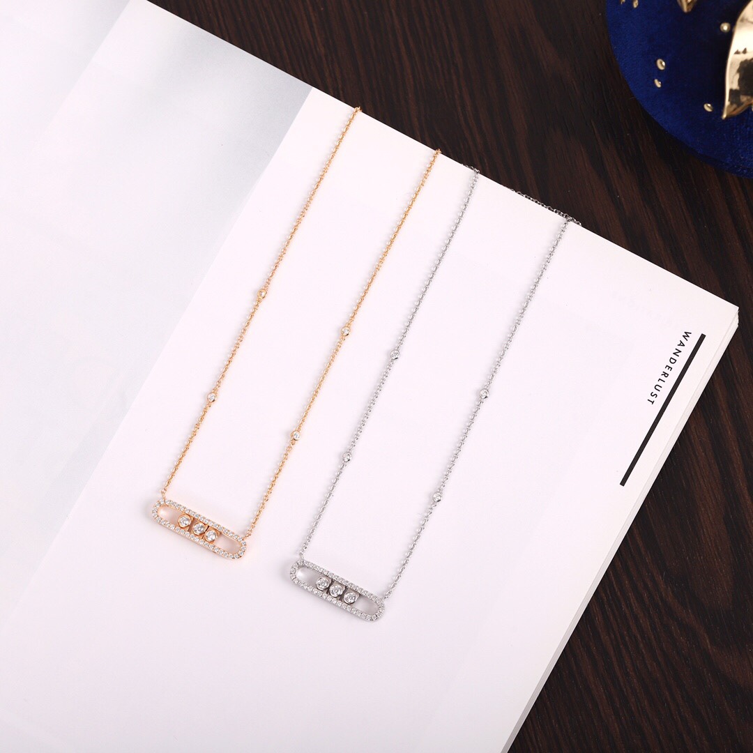 MSNV009 Baby Move Pave diamond necklace - ccjewelryacc