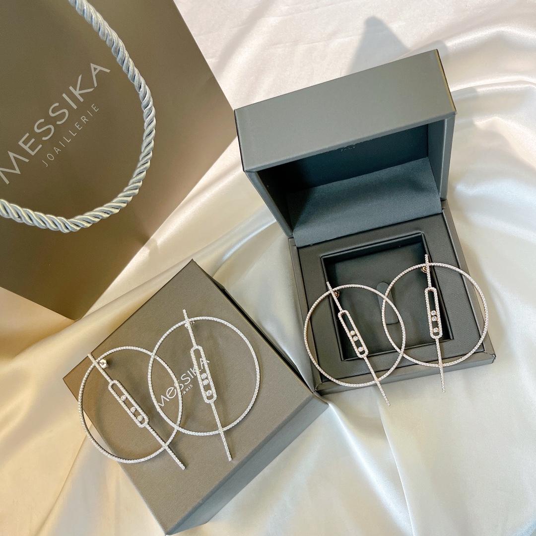 MSEV021 Creoles Move Uno diamond Hoop Earrings - ccjewelryacc