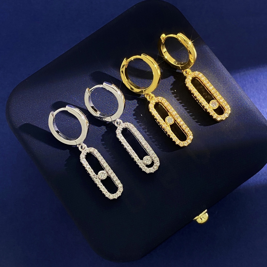 MSEV020 Creoles Move Uno diamond Earrings - ccjewelryacc