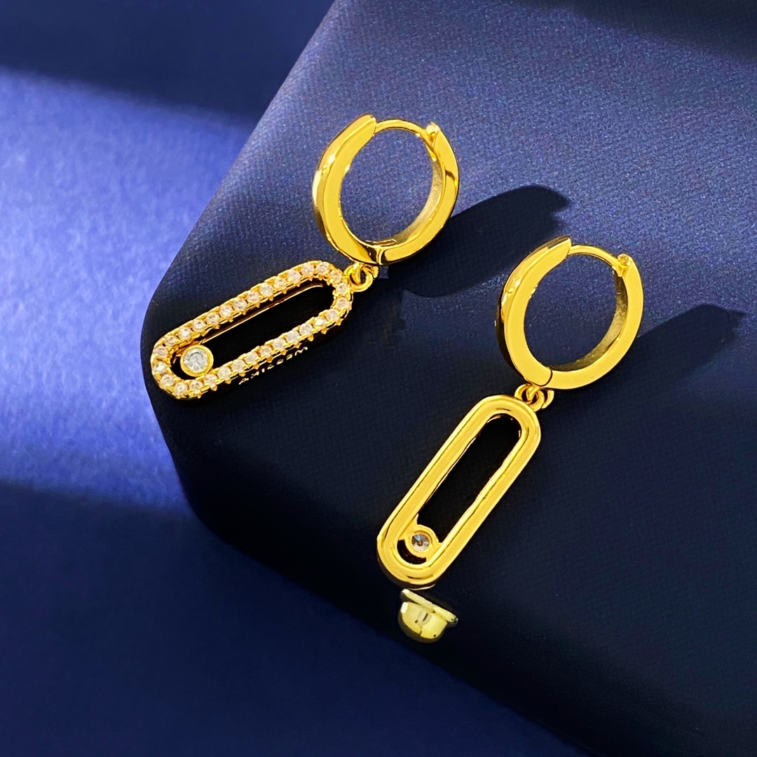 MSEV020 Creoles Move Uno diamond Earrings - ccjewelryacc