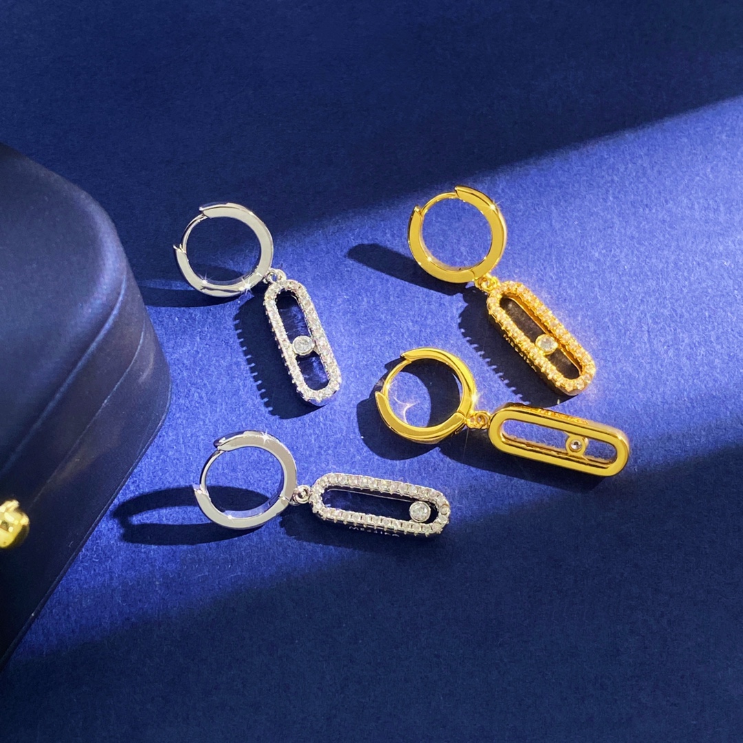 MSEV020 Creoles Move Uno diamond Earrings - ccjewelryacc