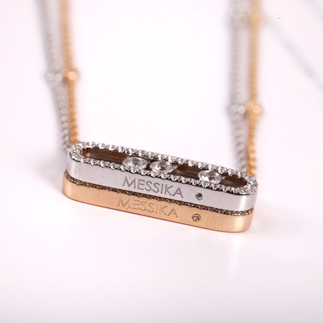 MSNV009 Baby Move Pave diamond necklace - ccjewelryacc