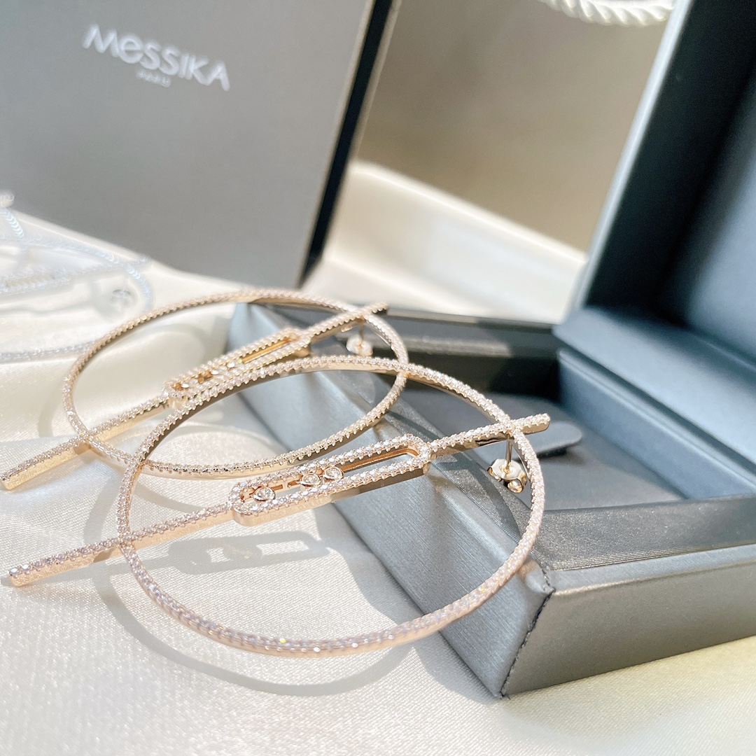 MSEV021 Creoles Move Uno diamond Hoop Earrings - ccjewelryacc