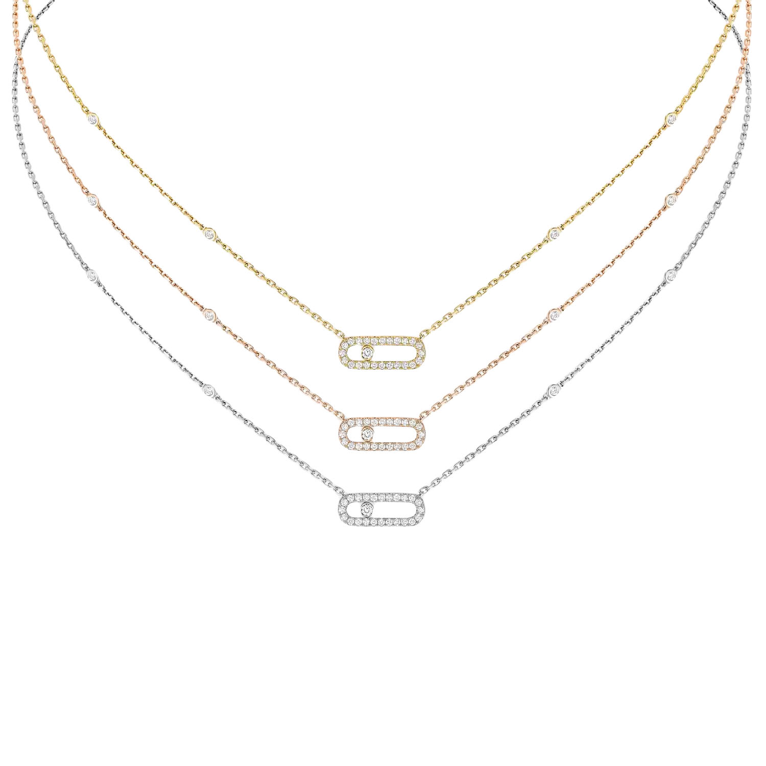 MSNV008 Move Uno Pave necklace - ccjewelryacc