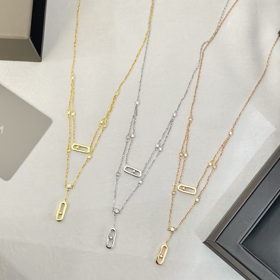MSNV010 Move Uno 2 Rangs necklace - ccjewelryacc