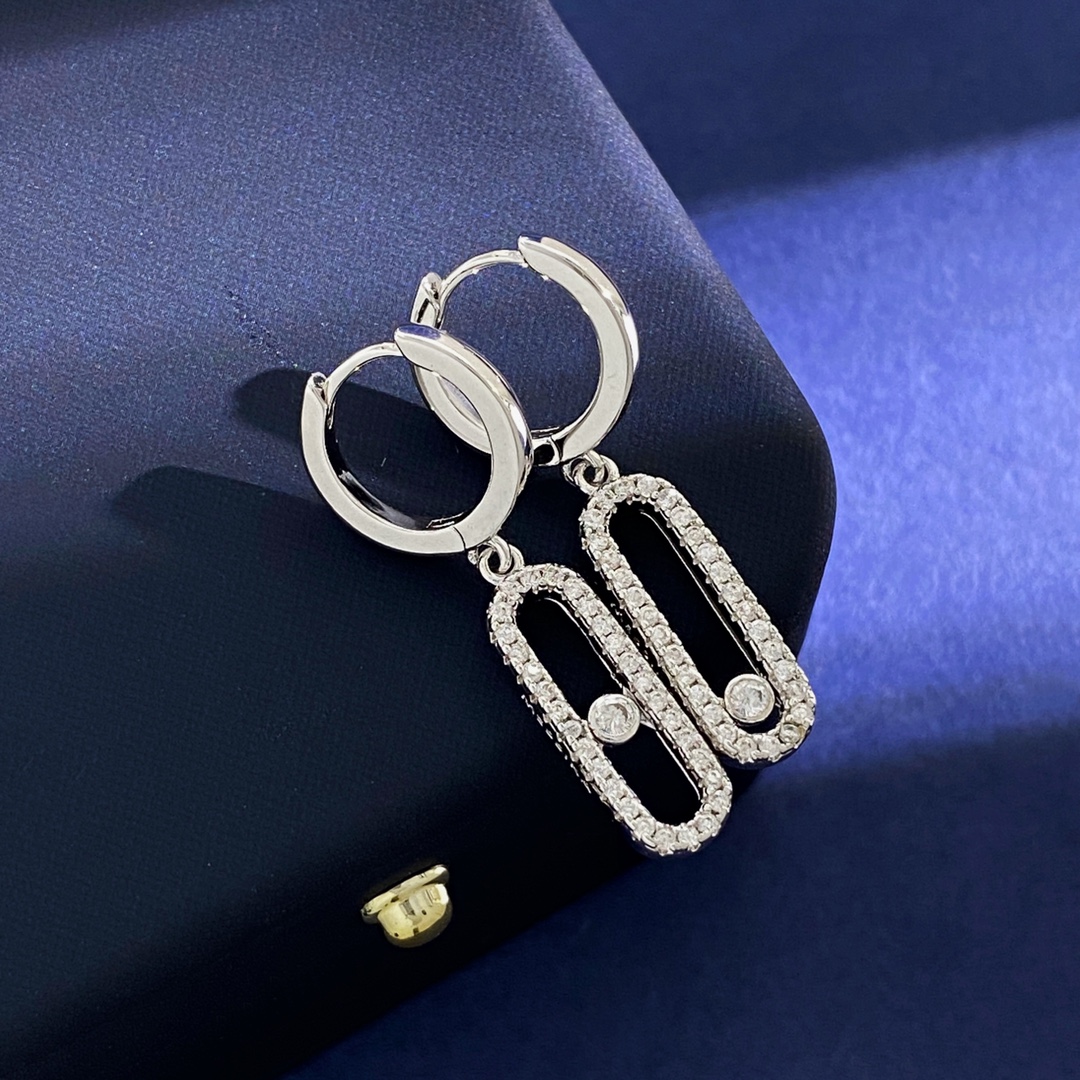 MSEV020 Creoles Move Uno diamond Earrings - ccjewelryacc