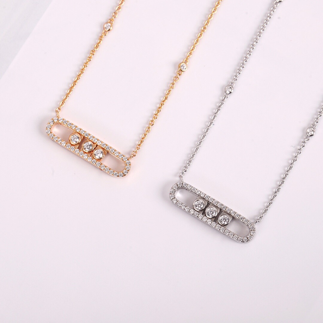 MSNV009 Baby Move Pave diamond necklace - ccjewelryacc