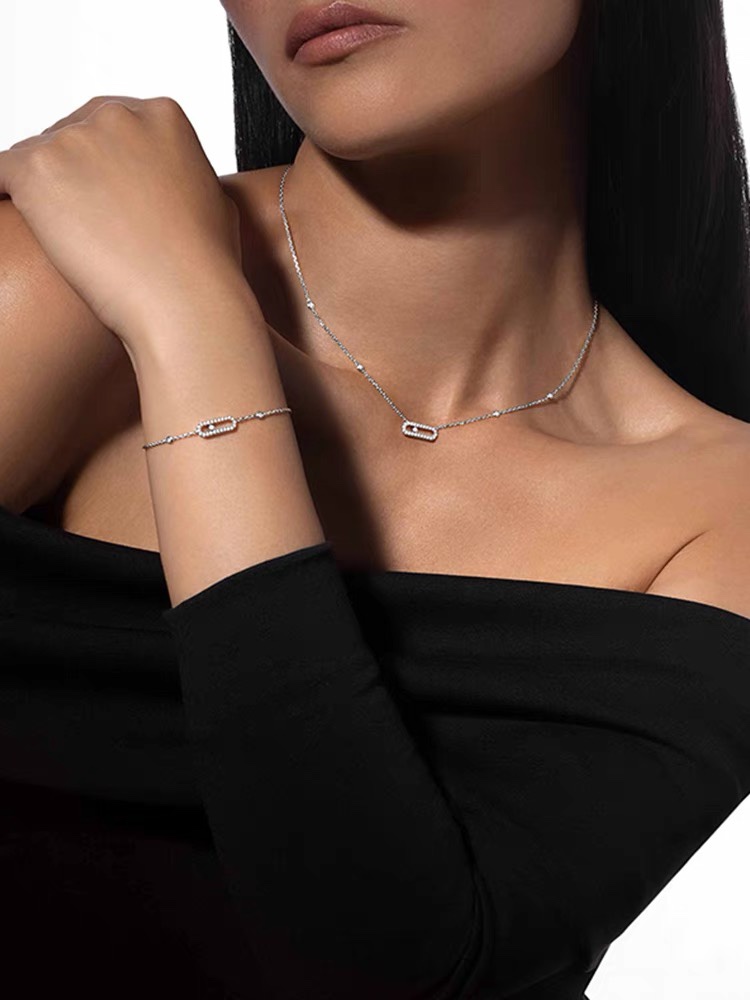 MSNV008 Move Uno Pave necklace - ccjewelryacc