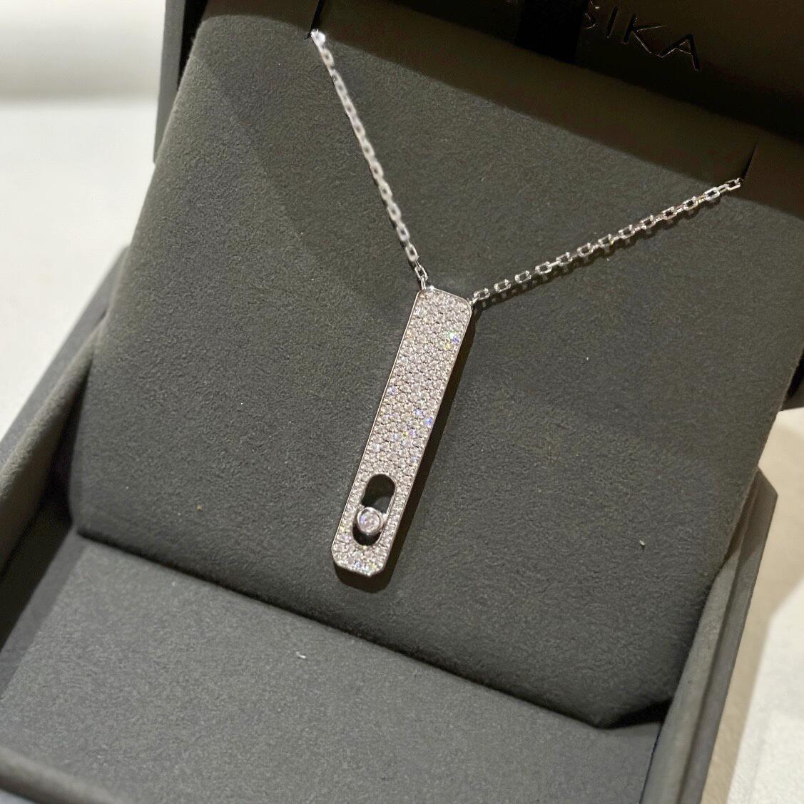 MSNV004 My First Diamond Pavé Pendant necklace - ccjewelryacc