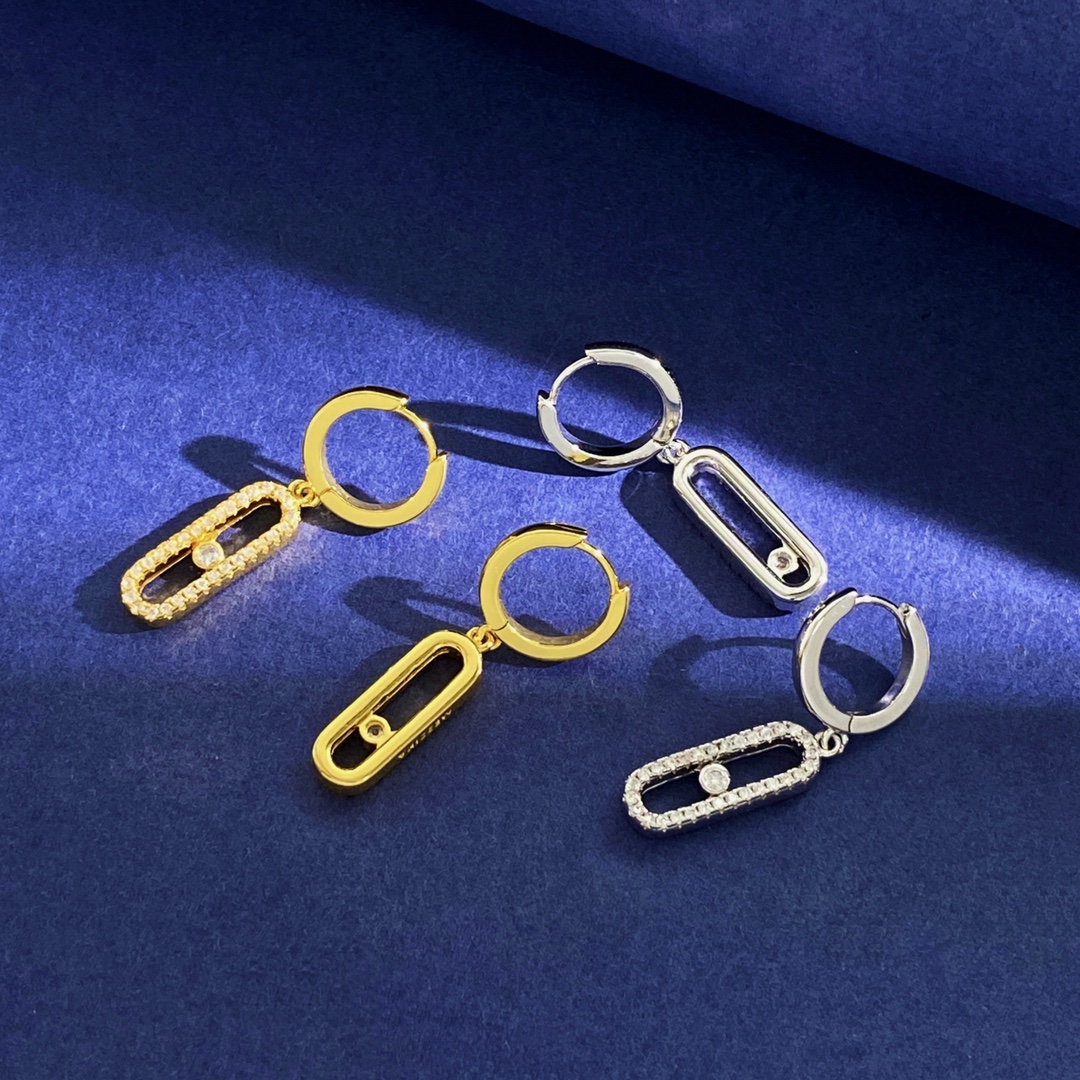 MSEV020 Creoles Move Uno diamond Earrings - ccjewelryacc