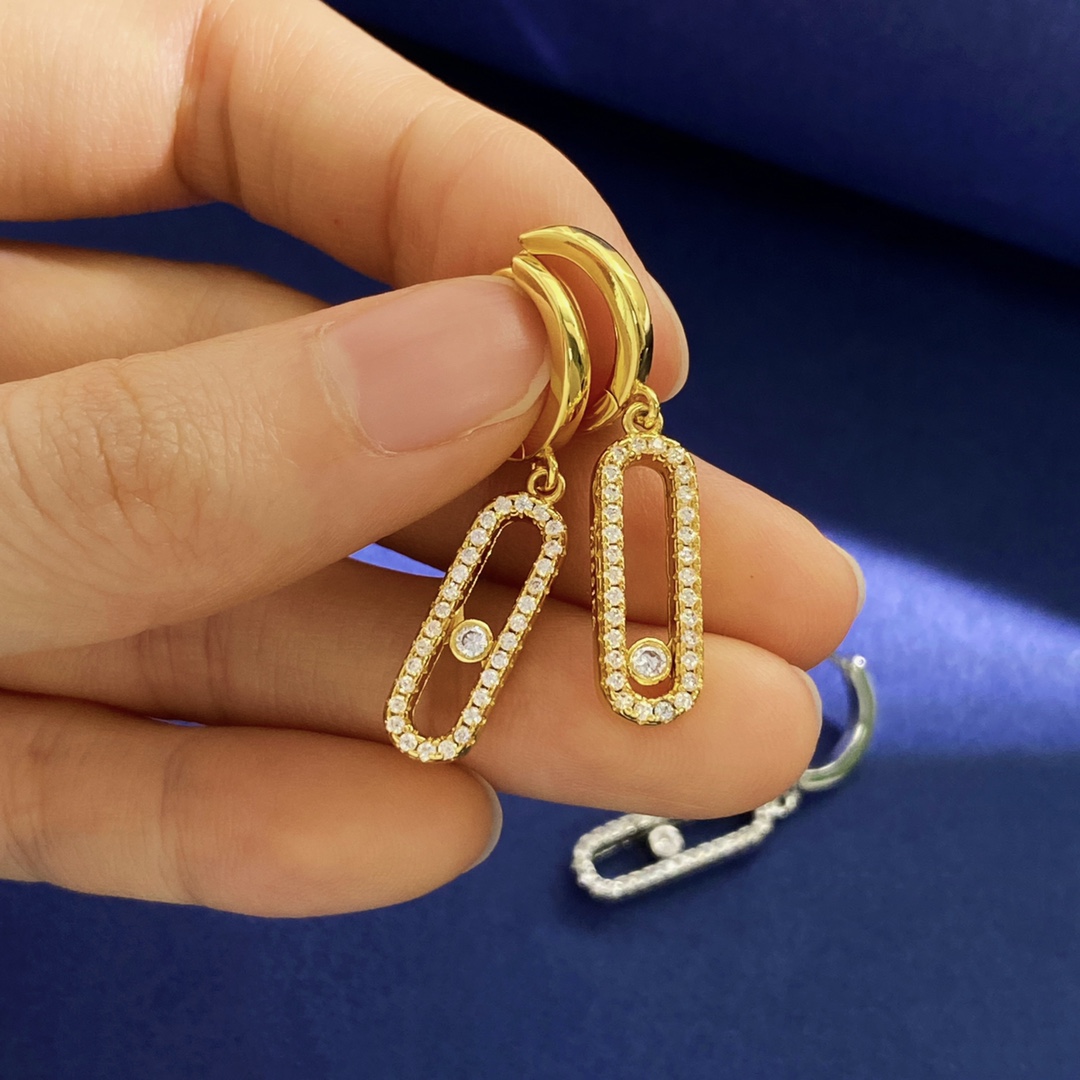 MSEV020 Creoles Move Uno diamond Earrings - ccjewelryacc