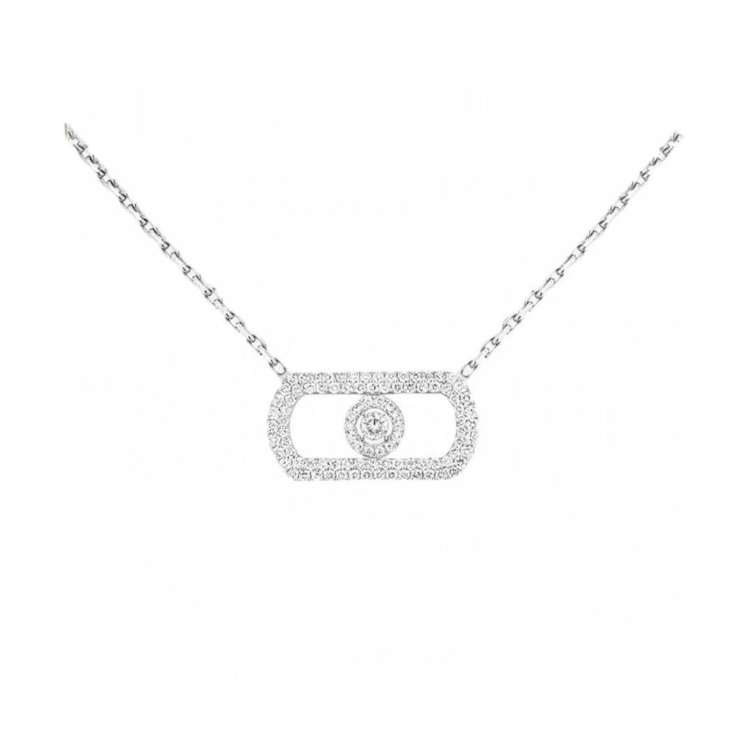 MSNV012 So Move Pave pendant necklace - ccjewelryacc