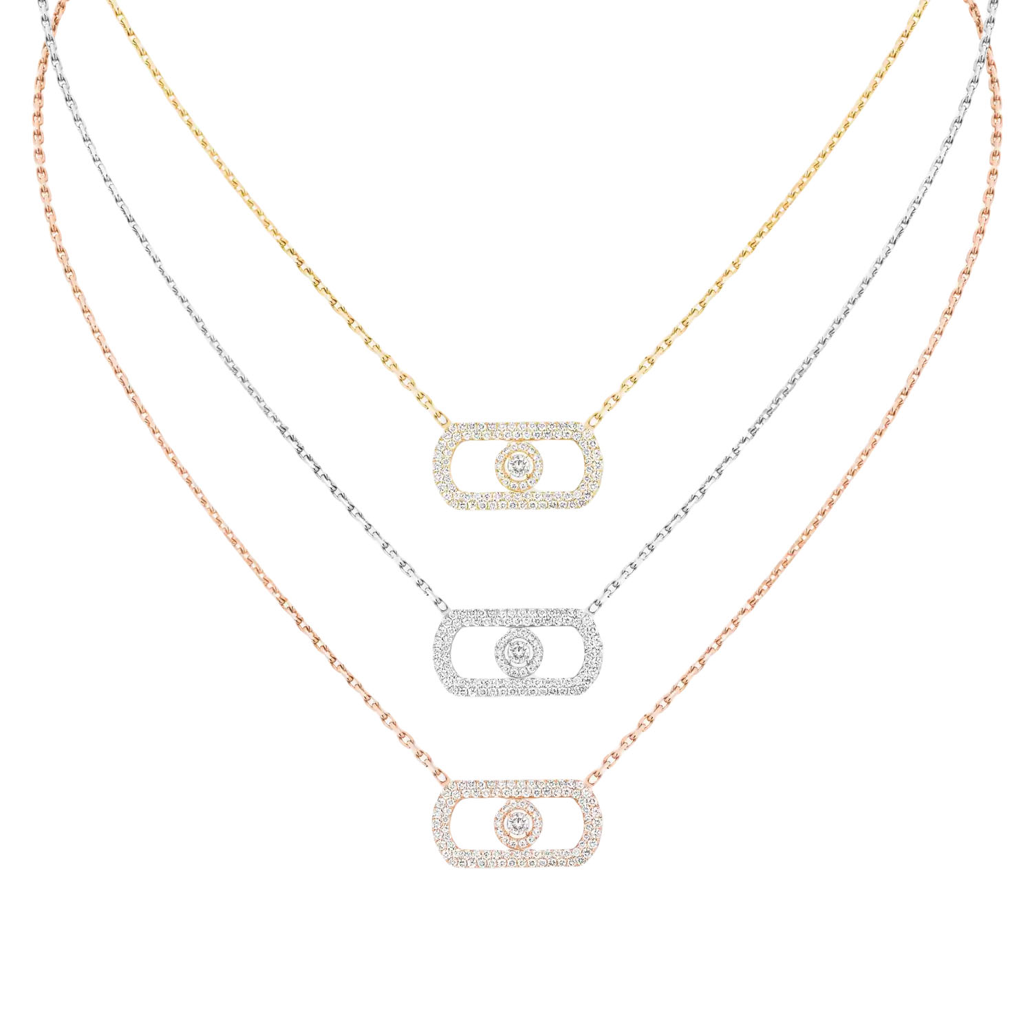 MSNV012 So Move Pave pendant necklace - ccjewelryacc
