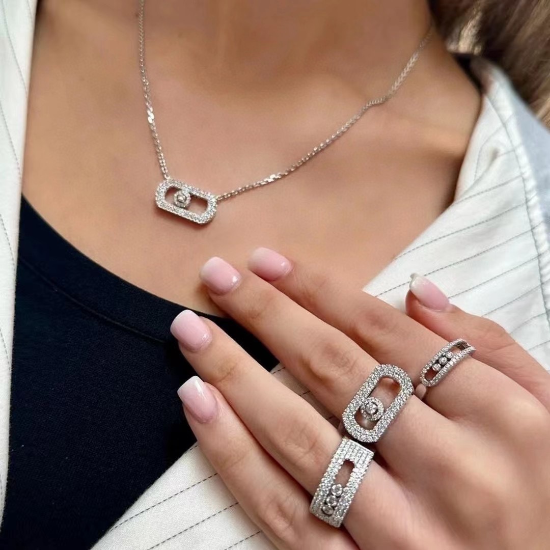 MSNV012 So Move Pave pendant necklace - ccjewelryacc