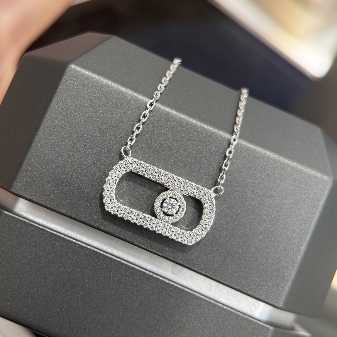 MSNV012 So Move Pave pendant necklace - ccjewelryacc