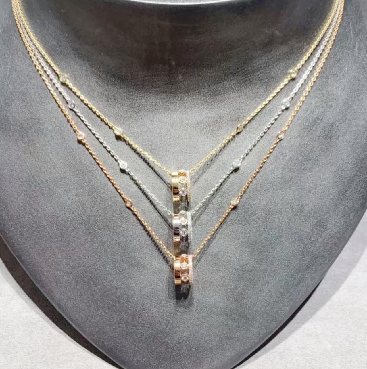 MSNV011 Pendentif sur Chaine Move Romane pendant necklace - ccjewelryacc