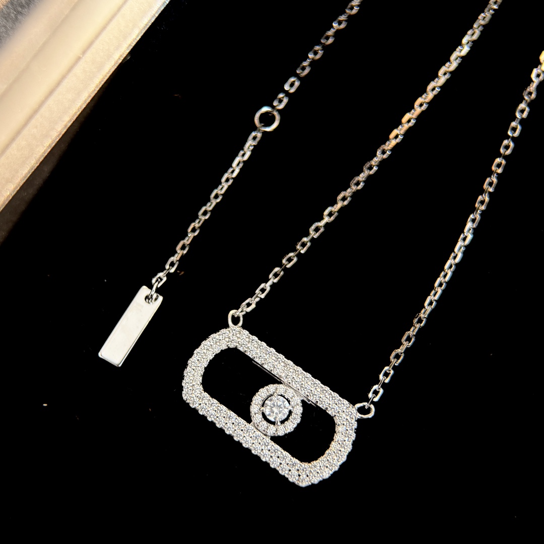 MSNV012 So Move Pave pendant necklace - ccjewelryacc