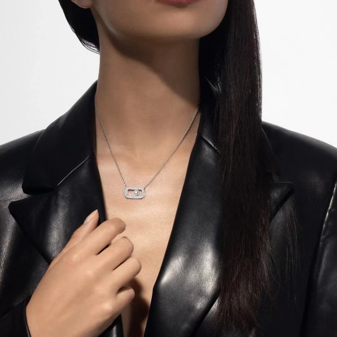 MSNV012 So Move Pave pendant necklace - ccjewelryacc