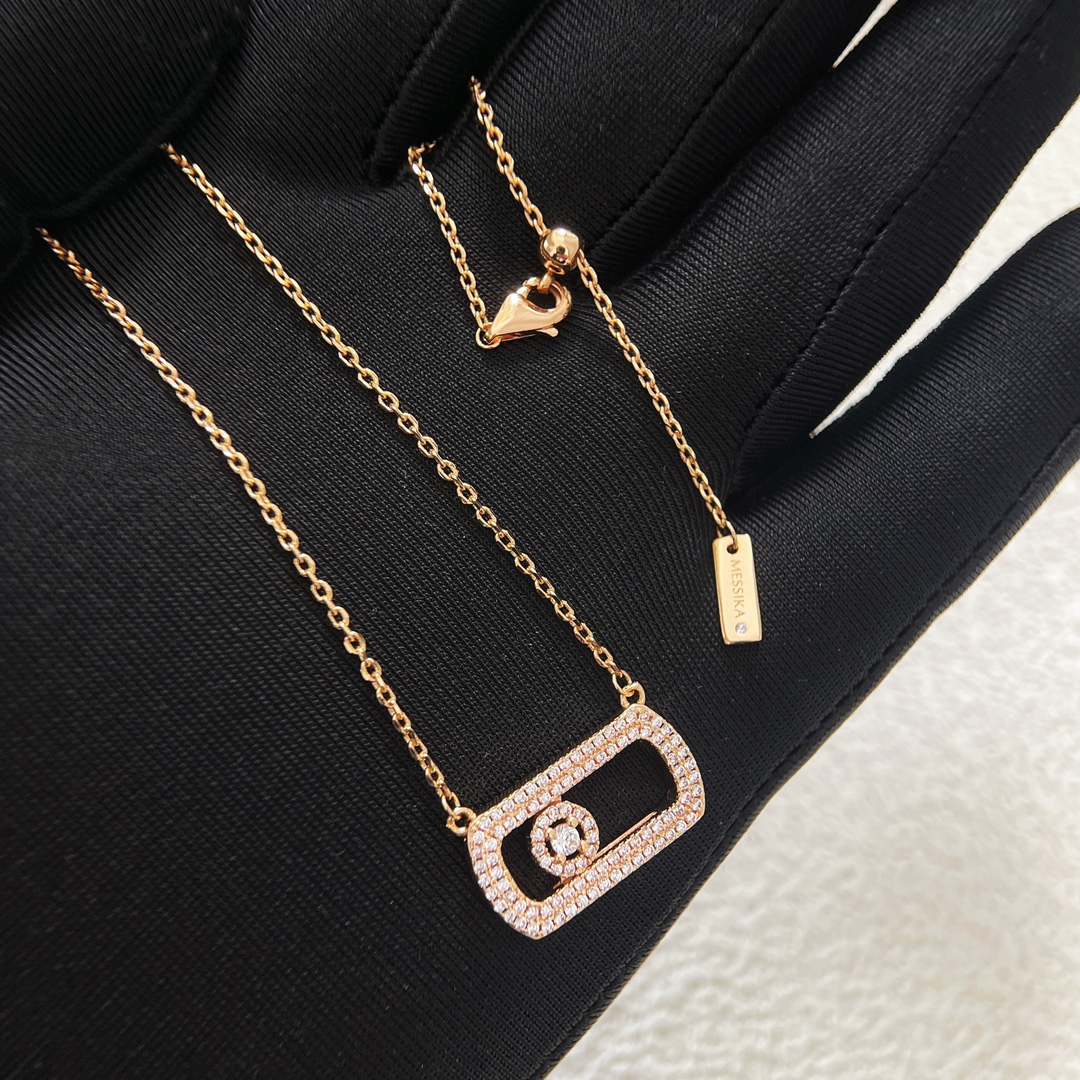 MSNV012 So Move Pave pendant necklace - ccjewelryacc