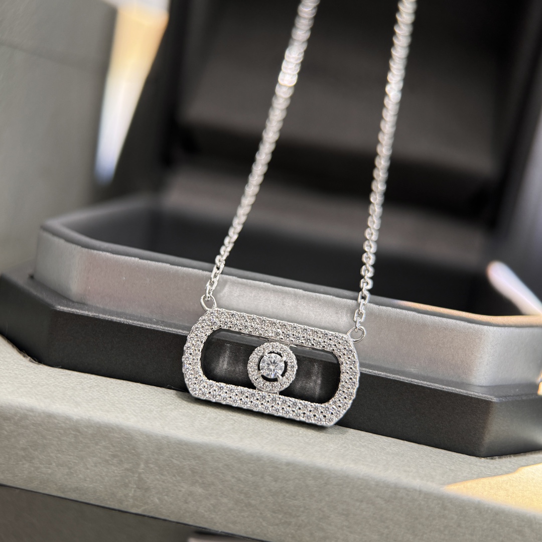 MSNV012 So Move Pave pendant necklace - ccjewelryacc