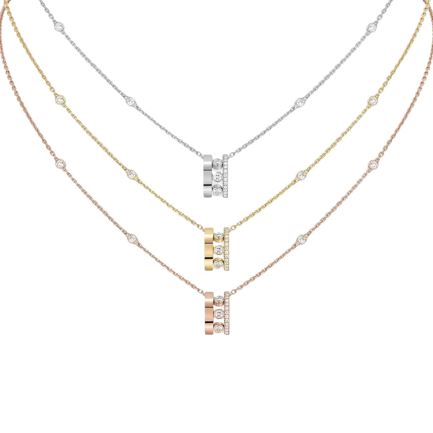 MSNV011 Pendentif sur Chaine Move Romane pendant necklace - ccjewelryacc