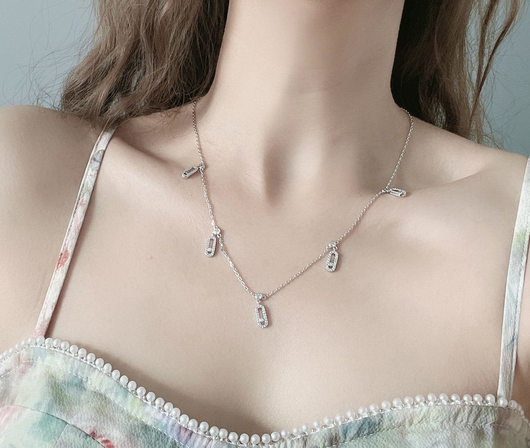 MSNV014 Choker Move Uno Pampille Pave necklace - ccjewelryacc