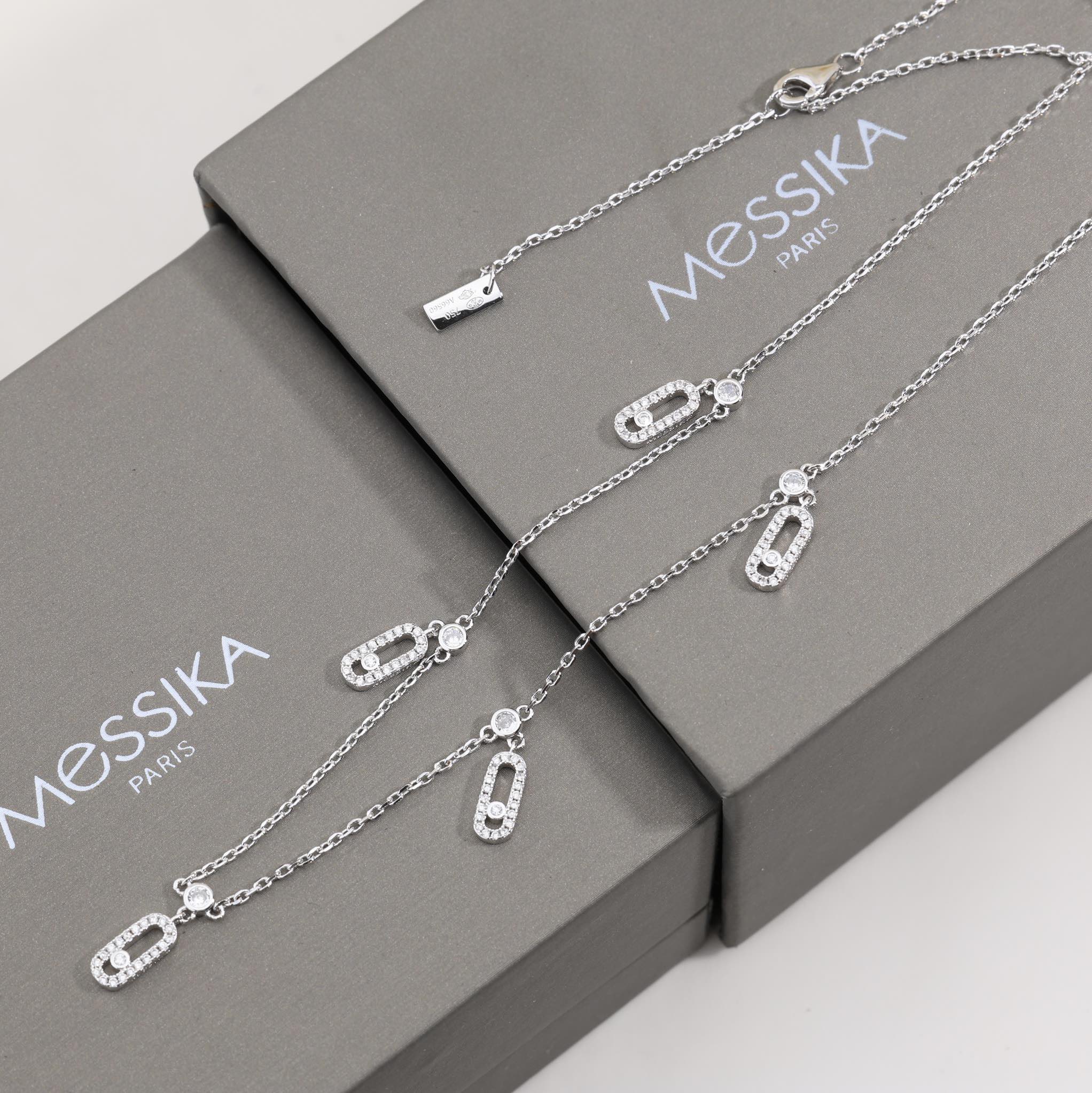 MSNV014 Choker Move Uno Pampille Pave necklace - ccjewelryacc