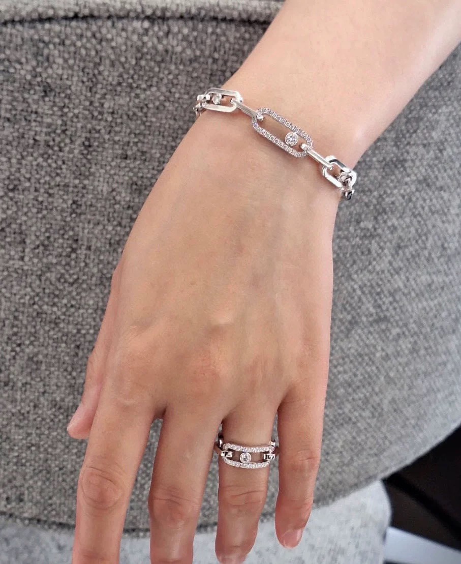 MSSV007 Move Link Diamond Bracelet Chain - ccjewelryacc