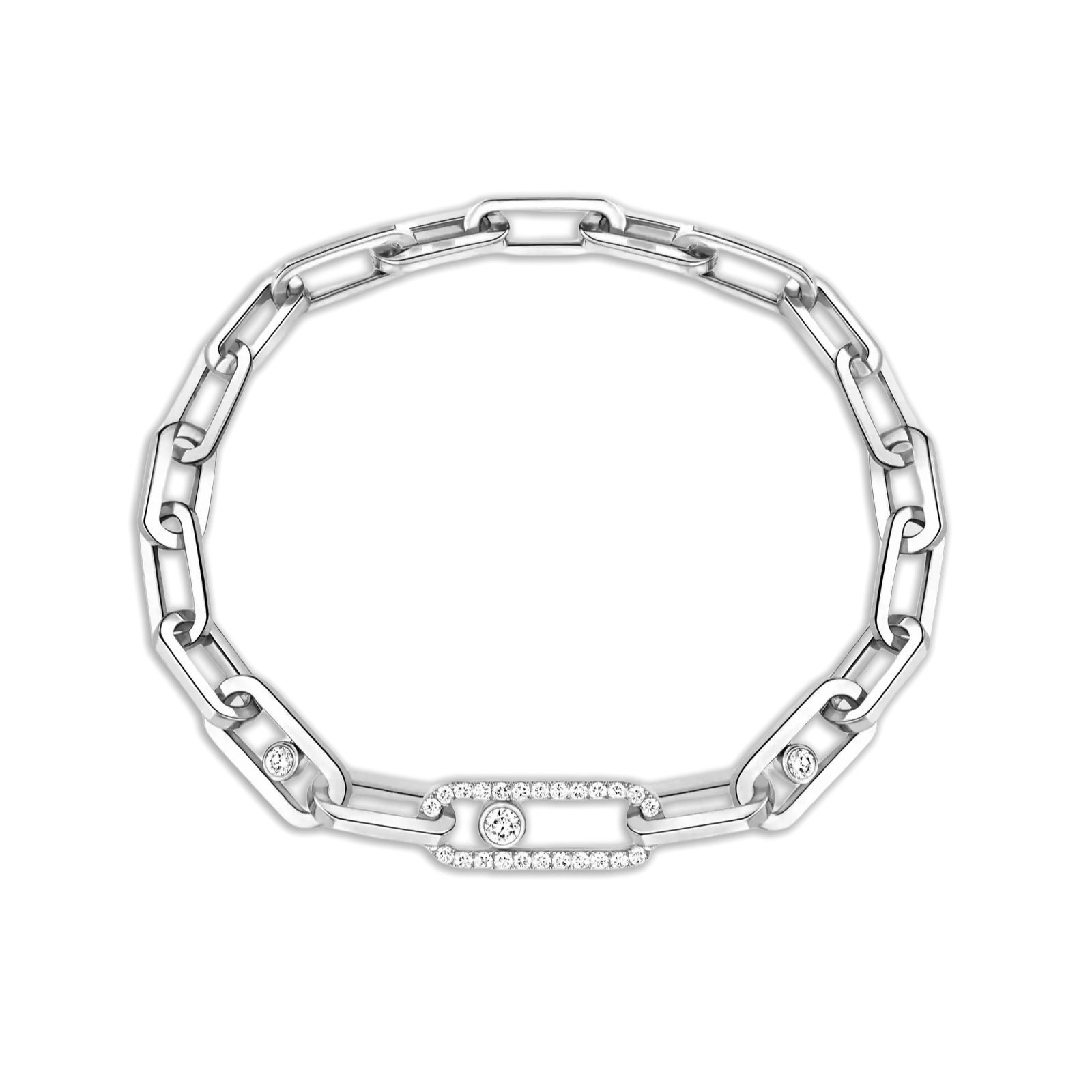 MSSV007 Move Link Diamond Bracelet Chain - ccjewelryacc