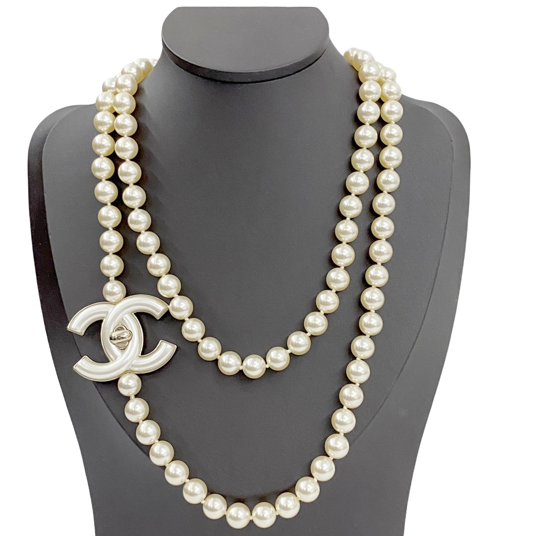 CCL343 CC long pearl necklace - ccjewelryacc