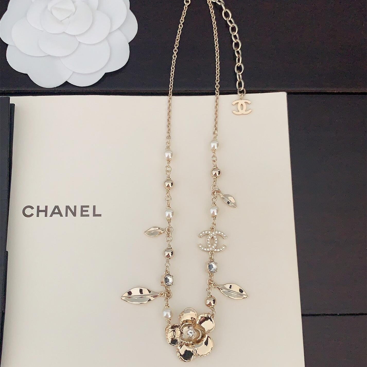 CCN538 24B camellia multielement necklace - ccjewelryacc