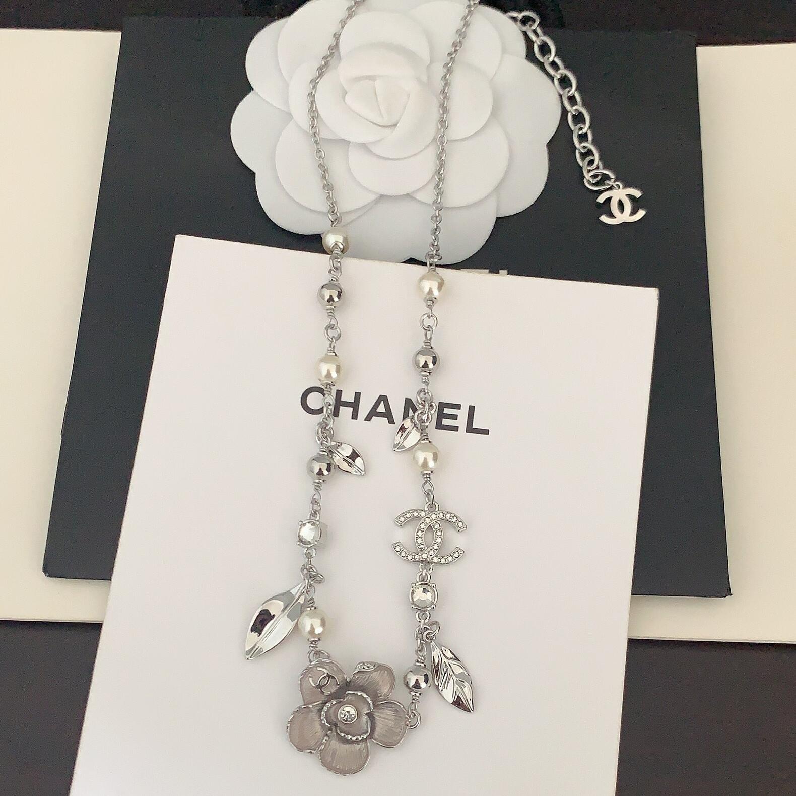 CCN538 24B camellia multielement necklace - ccjewelryacc