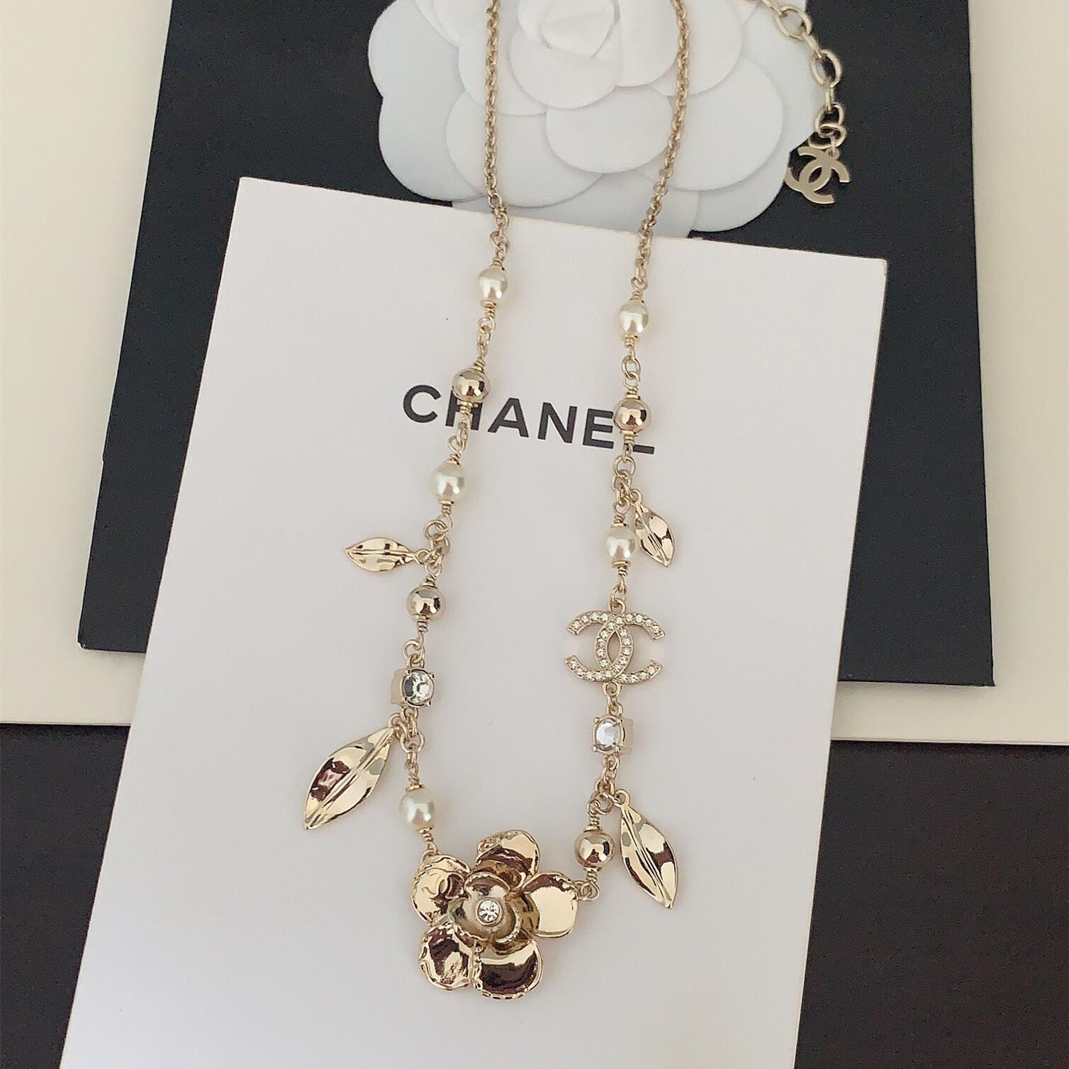 CCN538 24B camellia multielement necklace - ccjewelryacc