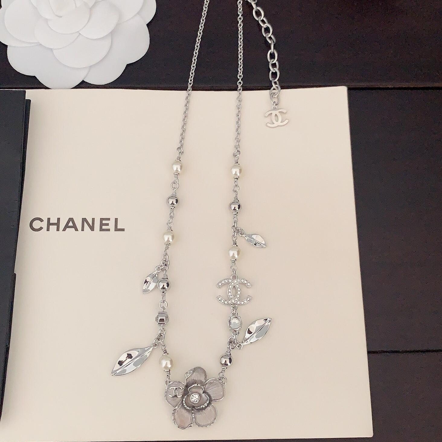 CCN538 24B camellia multielement necklace - ccjewelryacc