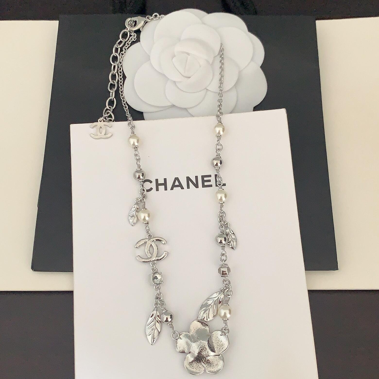 CCN538 24B camellia multielement necklace - ccjewelryacc