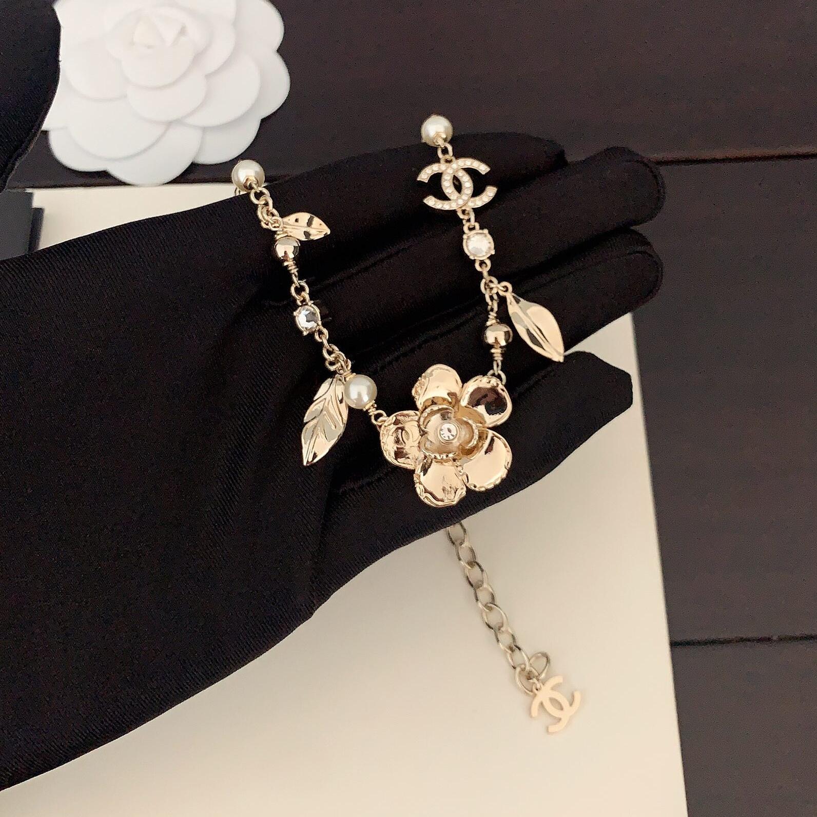 CCN538 24B camellia multielement necklace - ccjewelryacc