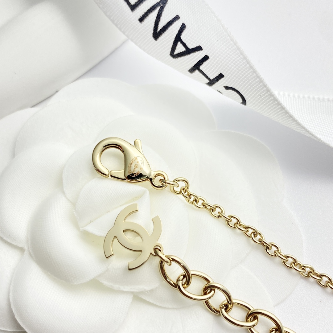 CCL082 24B camellia CC Long Necklace - ccjewelryacc