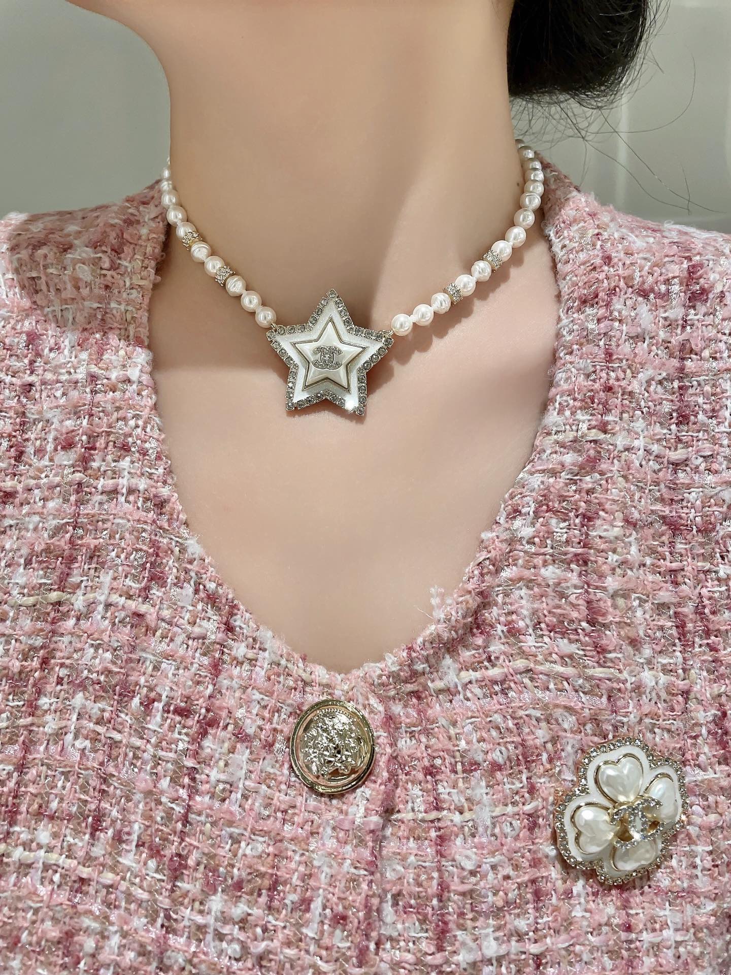 BCB447 24A Pearl crystal Heart Four Leaf Clover Brooch pin - ccjewelryacc