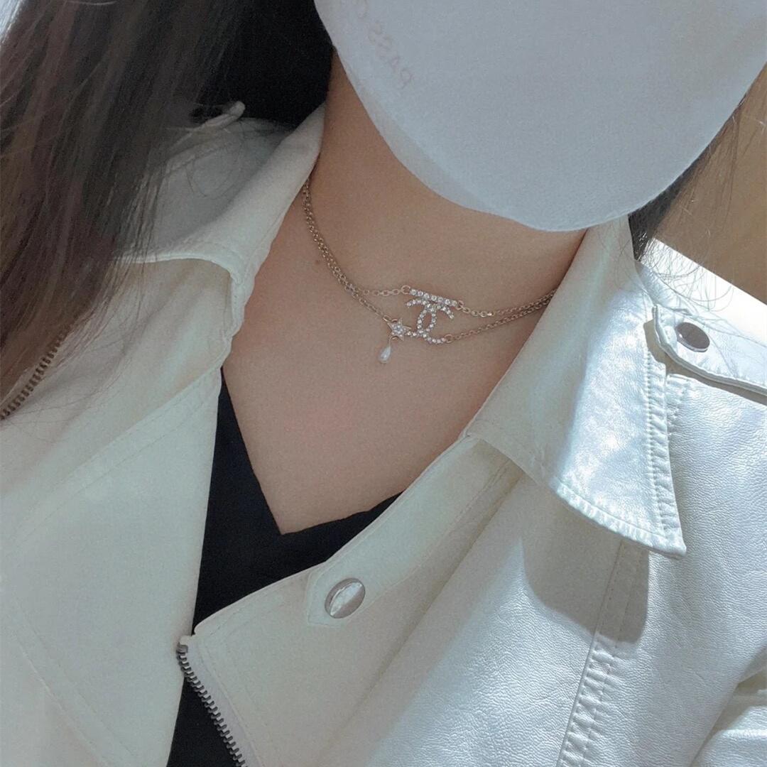 CCN540  cc logo Necklace - ccjewelryacc