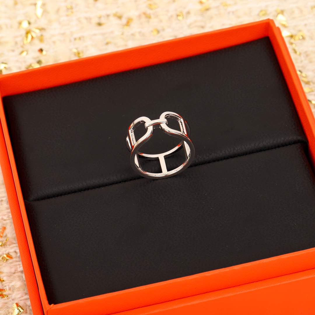 HMRS011 S925 Sterling Silver Ever Chaine d'ancre ring, medium model - ccjewelryacc