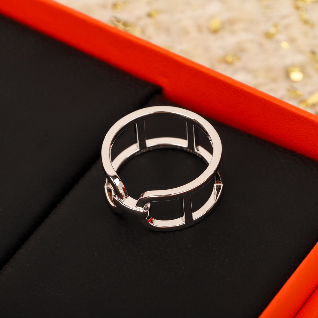 HMRS011 S925 Sterling Silver Ever Chaine d'ancre ring, medium model - ccjewelryacc