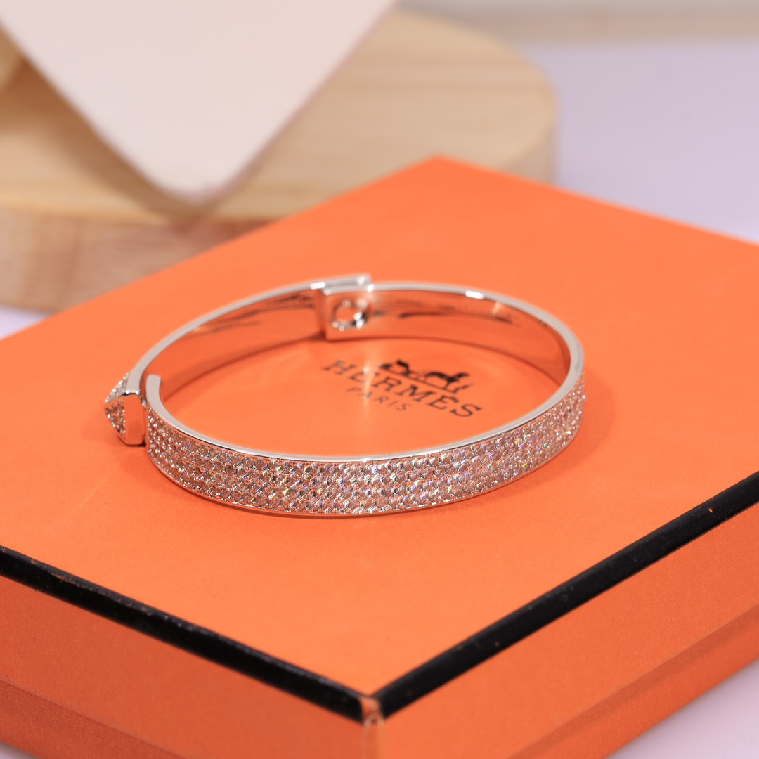 HMS032  Diamond Collier de chien bracelet, small model - ccjewelryacc