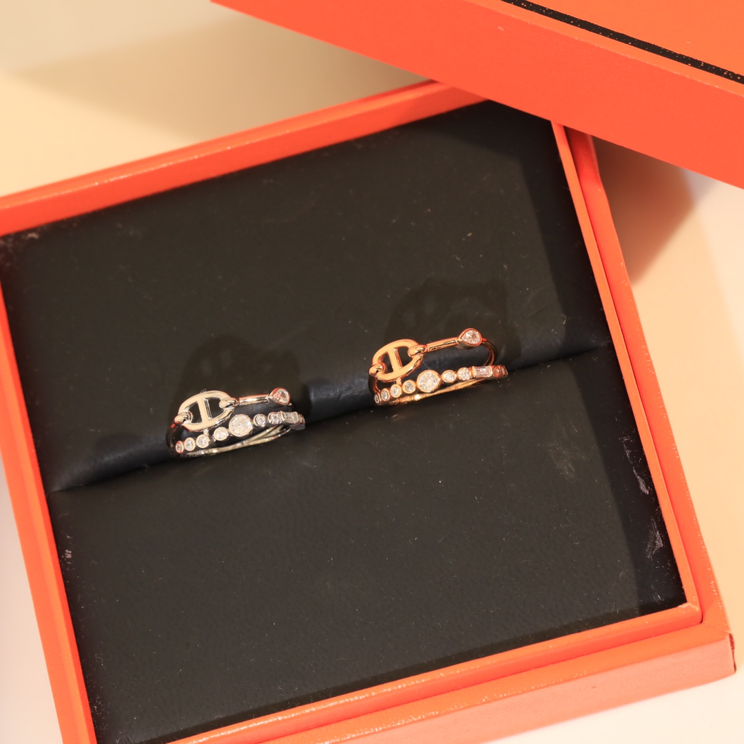 HMR020 Hermès Chaine d'Ancre Chaos Fancy Ring - ccjewelryacc