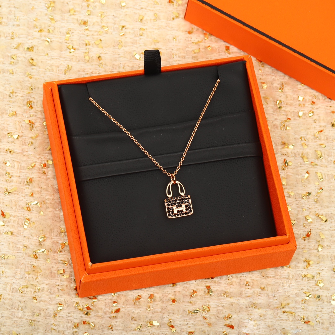 HMNS005 S925 Sterling Silver Bag Amulettes Constance pendant Necklace - ccjewelryacc