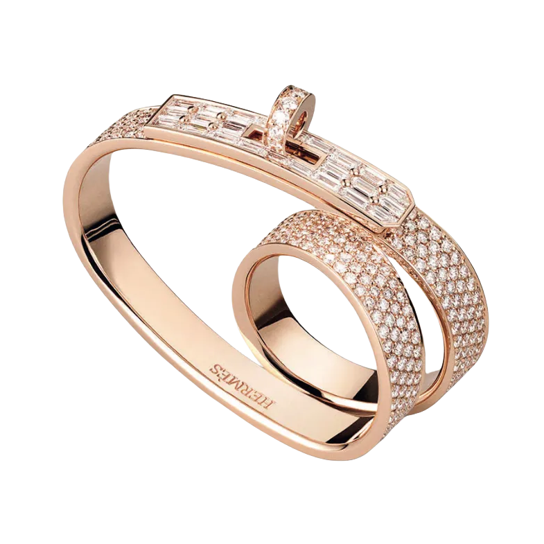 HMRS002 S925 Sterling Silver Kelly Gavroche Double rings - ccjewelryacc