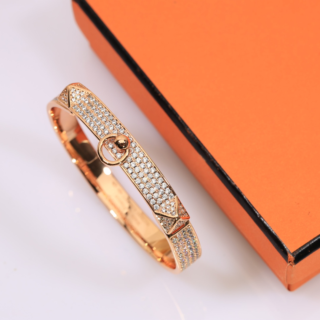 HMS032  Diamond Collier de chien bracelet, small model - ccjewelryacc