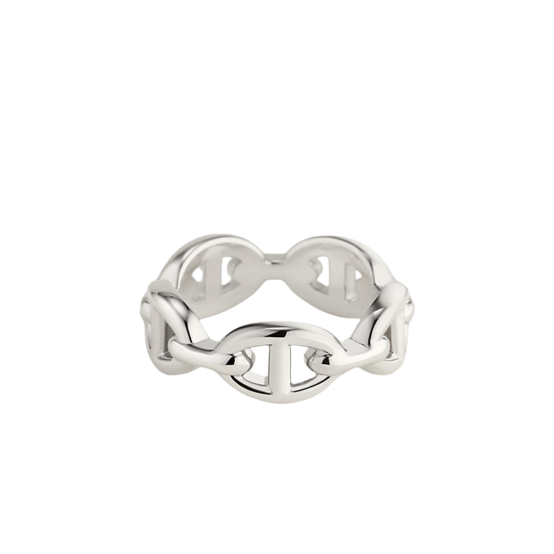 HMR013 Chaine d'ancre Enchainee ring, small model - ccjewelryacc