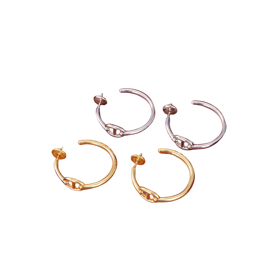 HME001 chaine dAncre hoop earring - ccjewelryacc