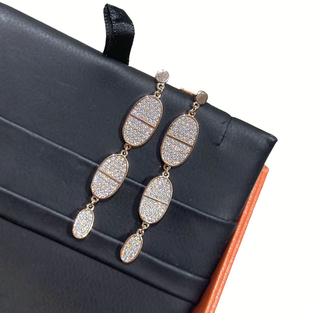 HMES002 Designer S925 Sterling Silver chaine d ancre earrings - ccjewelryacc